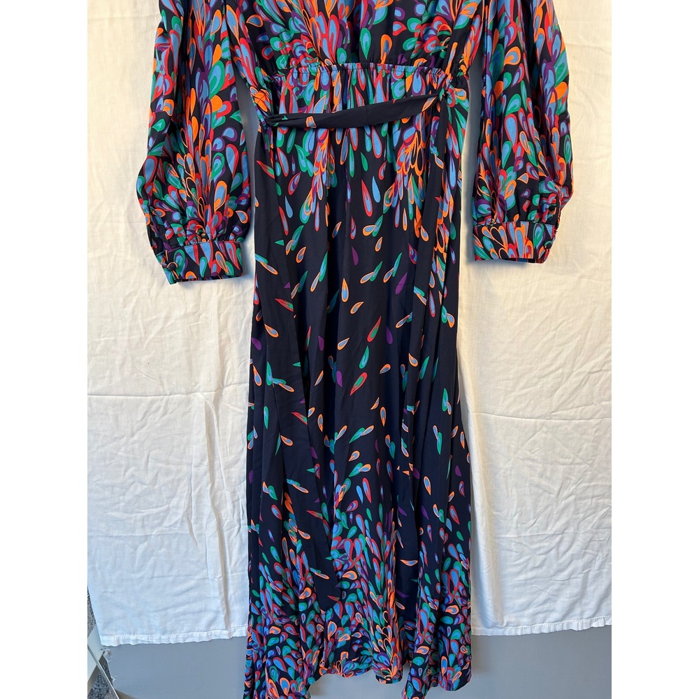 NWT Fashion Nova Wings Of A Feather Maxi Dress Multi Abstract Print XL #2272 - Picture 12 of 13